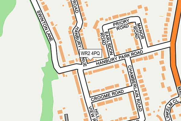 WR2 4PQ map - OS OpenMap – Local (Ordnance Survey)