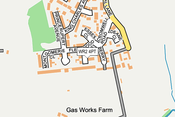 WR2 4PT map - OS OpenMap – Local (Ordnance Survey)