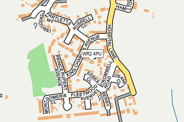 WR2 4PU map - OS OpenMap – Local (Ordnance Survey)