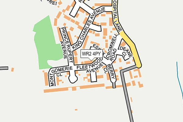 WR2 4PY map - OS OpenMap – Local (Ordnance Survey)