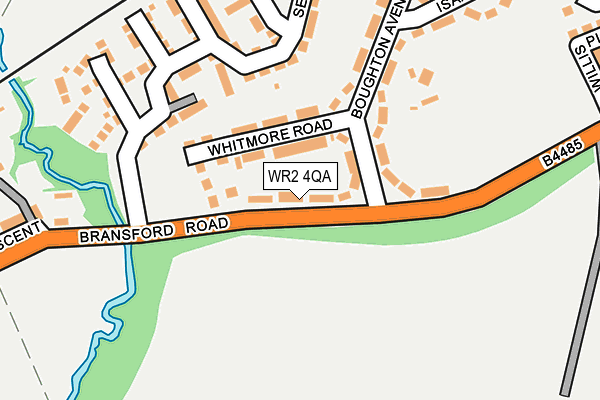 WR2 4QA map - OS OpenMap – Local (Ordnance Survey)