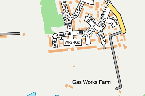 WR2 4QD map - OS OpenMap – Local (Ordnance Survey)