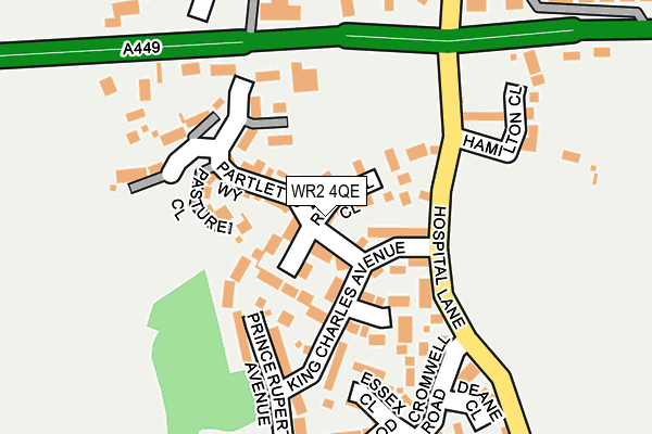 WR2 4QE map - OS OpenMap – Local (Ordnance Survey)