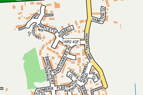 WR2 4QF map - OS OpenMap – Local (Ordnance Survey)