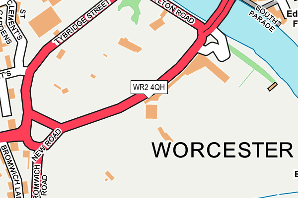 WR2 4QH map - OS OpenMap – Local (Ordnance Survey)