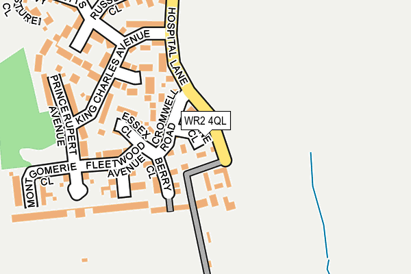 WR2 4QL map - OS OpenMap – Local (Ordnance Survey)