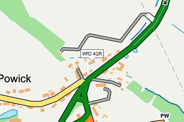 WR2 4QR map - OS OpenMap – Local (Ordnance Survey)