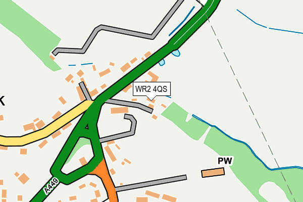 WR2 4QS map - OS OpenMap – Local (Ordnance Survey)