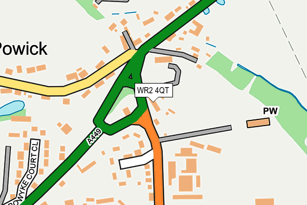 WR2 4QT map - OS OpenMap – Local (Ordnance Survey)