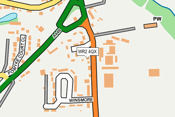 WR2 4QX map - OS OpenMap – Local (Ordnance Survey)