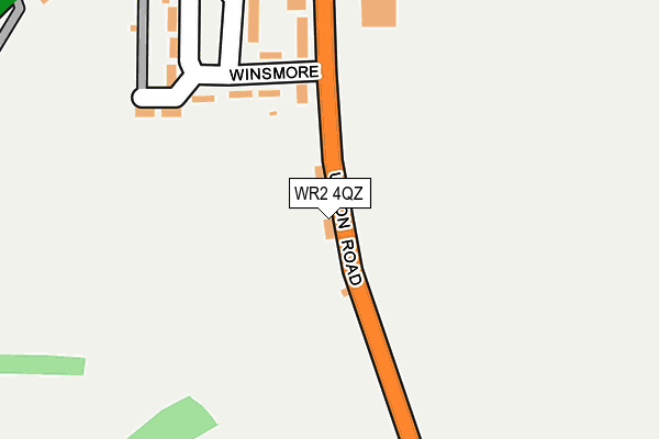WR2 4QZ map - OS OpenMap – Local (Ordnance Survey)