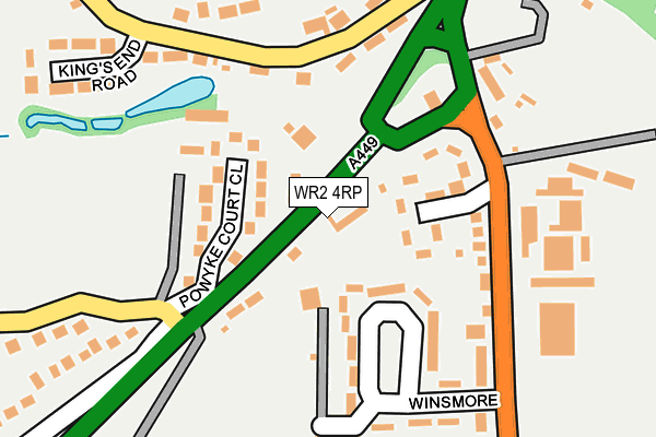 WR2 4RP map - OS OpenMap – Local (Ordnance Survey)