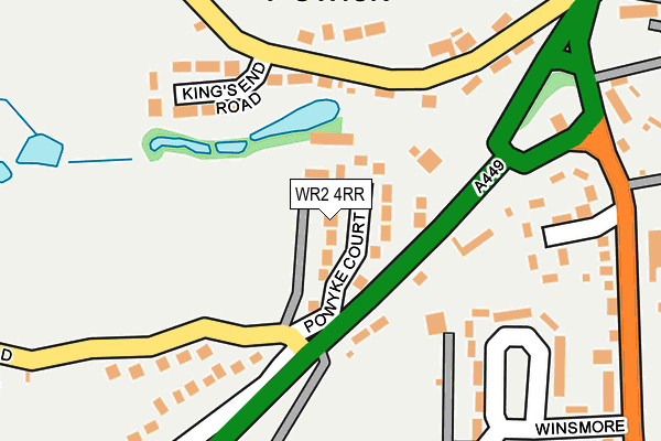 WR2 4RR map - OS OpenMap – Local (Ordnance Survey)