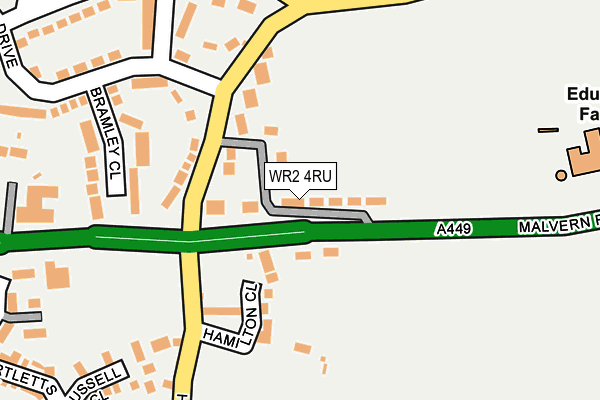 WR2 4RU map - OS OpenMap – Local (Ordnance Survey)