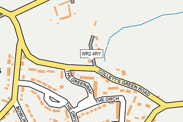 WR2 4RY map - OS OpenMap – Local (Ordnance Survey)