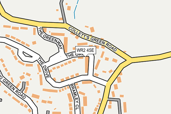 WR2 4SE map - OS OpenMap – Local (Ordnance Survey)