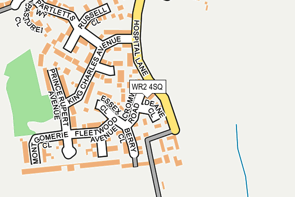 WR2 4SQ map - OS OpenMap – Local (Ordnance Survey)