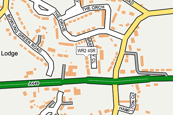 WR2 4SR map - OS OpenMap – Local (Ordnance Survey)