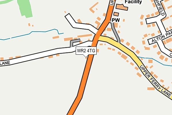 WR2 4TG map - OS OpenMap – Local (Ordnance Survey)