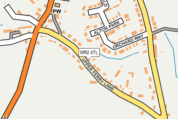 WR2 4TL map - OS OpenMap – Local (Ordnance Survey)