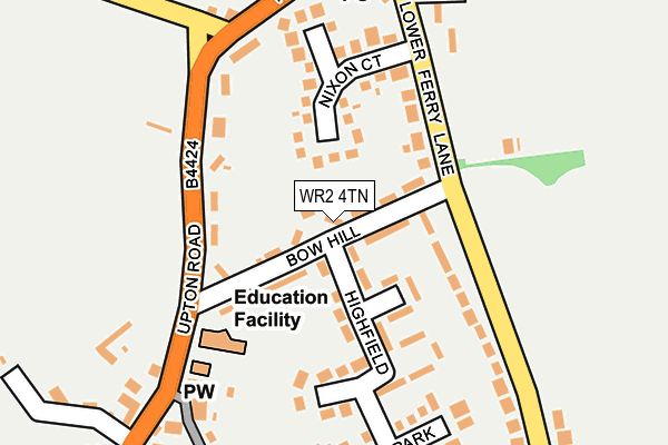 WR2 4TN map - OS OpenMap – Local (Ordnance Survey)