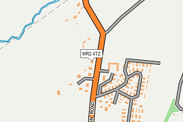 WR2 4TZ map - OS OpenMap – Local (Ordnance Survey)