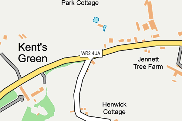 WR2 4UA map - OS OpenMap – Local (Ordnance Survey)