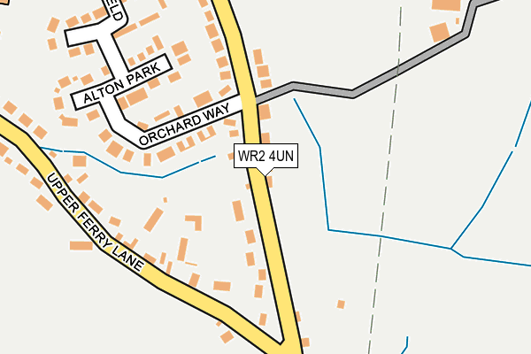 WR2 4UN map - OS OpenMap – Local (Ordnance Survey)