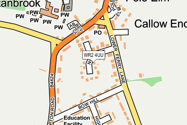 WR2 4UU map - OS OpenMap – Local (Ordnance Survey)