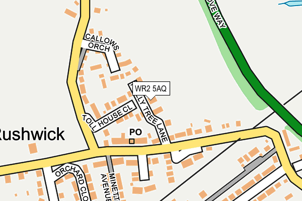 WR2 5AQ map - OS OpenMap – Local (Ordnance Survey)