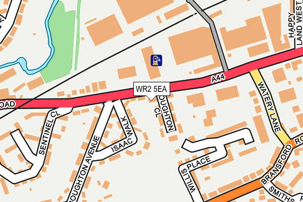 WR2 5EA map - OS OpenMap – Local (Ordnance Survey)
