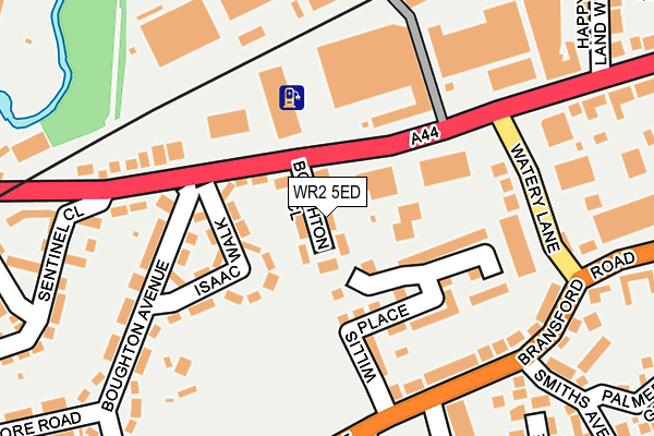 WR2 5ED map - OS OpenMap – Local (Ordnance Survey)