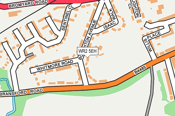 WR2 5EH map - OS OpenMap – Local (Ordnance Survey)