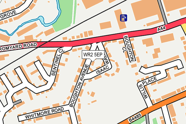 WR2 5EP map - OS OpenMap – Local (Ordnance Survey)