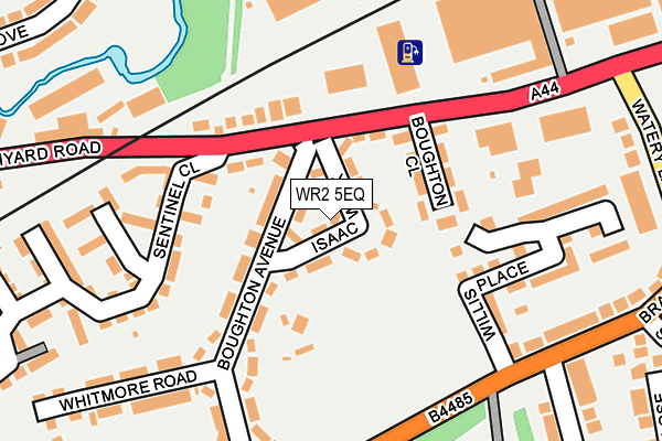 WR2 5EQ map - OS OpenMap – Local (Ordnance Survey)