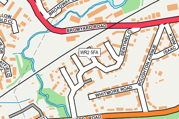 WR2 5FA map - OS OpenMap – Local (Ordnance Survey)