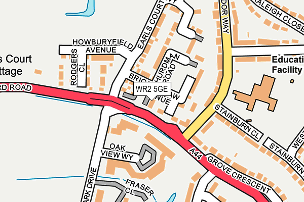 WR2 5GE map - OS OpenMap – Local (Ordnance Survey)