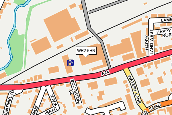WR2 5HN map - OS OpenMap – Local (Ordnance Survey)