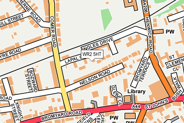 WR2 5HT map - OS OpenMap – Local (Ordnance Survey)