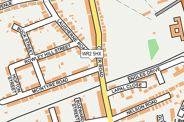 WR2 5HX map - OS OpenMap – Local (Ordnance Survey)