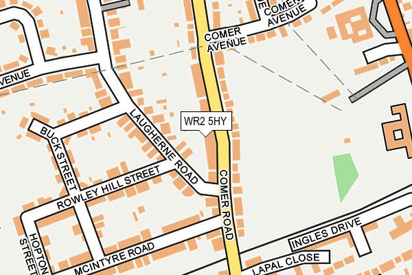 WR2 5HY map - OS OpenMap – Local (Ordnance Survey)