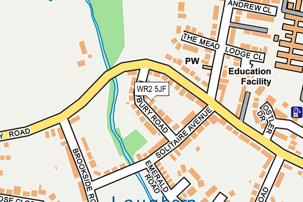 WR2 5JF map - OS OpenMap – Local (Ordnance Survey)