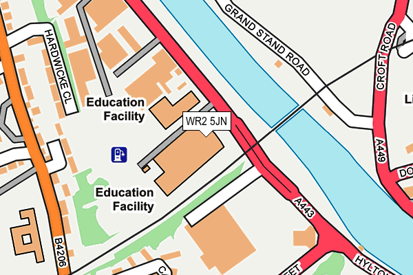 WR2 5JN map - OS OpenMap – Local (Ordnance Survey)