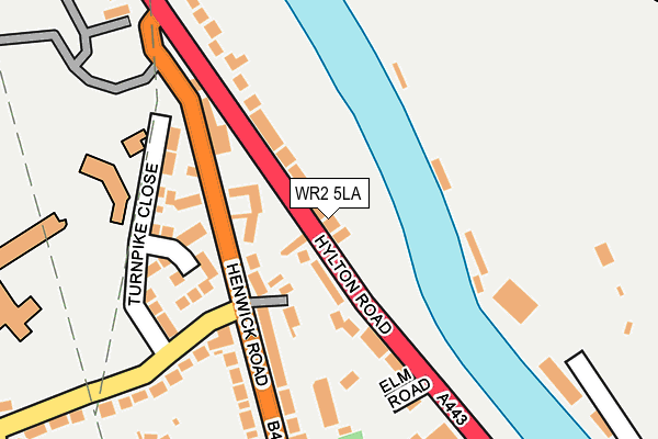 WR2 5LA map - OS OpenMap – Local (Ordnance Survey)