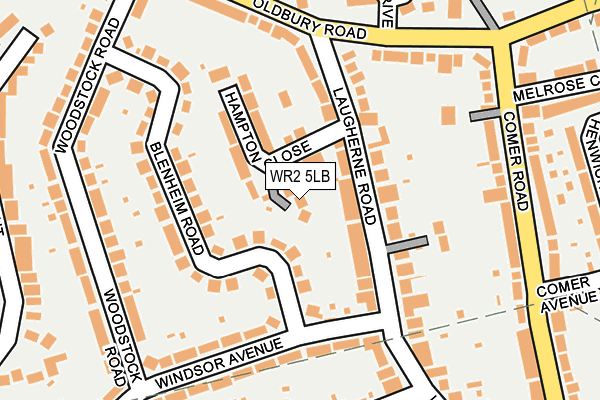 WR2 5LB map - OS OpenMap – Local (Ordnance Survey)