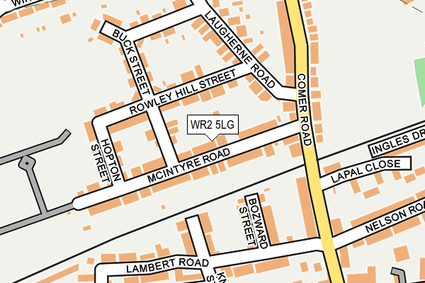 WR2 5LG map - OS OpenMap – Local (Ordnance Survey)