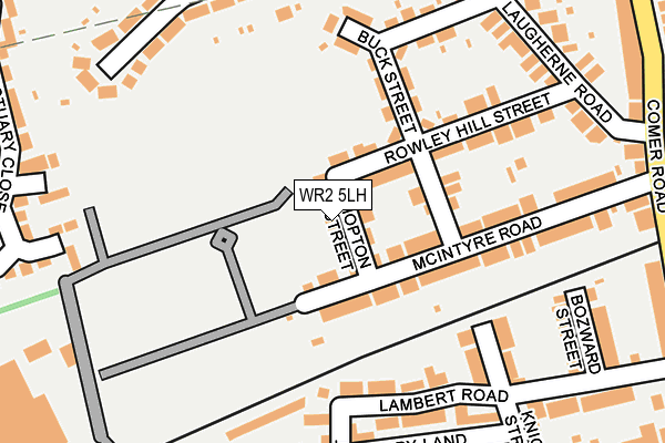 WR2 5LH map - OS OpenMap – Local (Ordnance Survey)