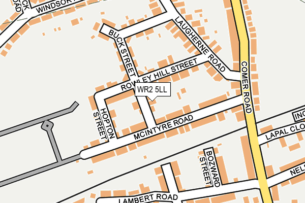 WR2 5LL map - OS OpenMap – Local (Ordnance Survey)