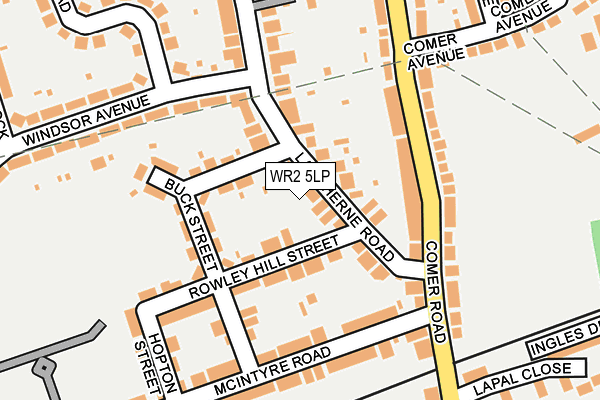 WR2 5LP map - OS OpenMap – Local (Ordnance Survey)