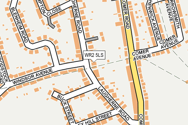 WR2 5LS map - OS OpenMap – Local (Ordnance Survey)